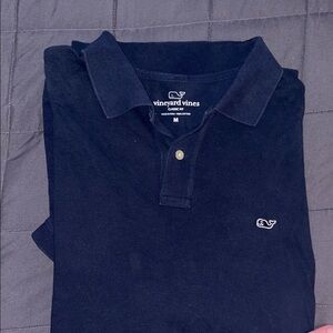 Vineyard Vines Men’s Dark Navy Polo with Whale Logo